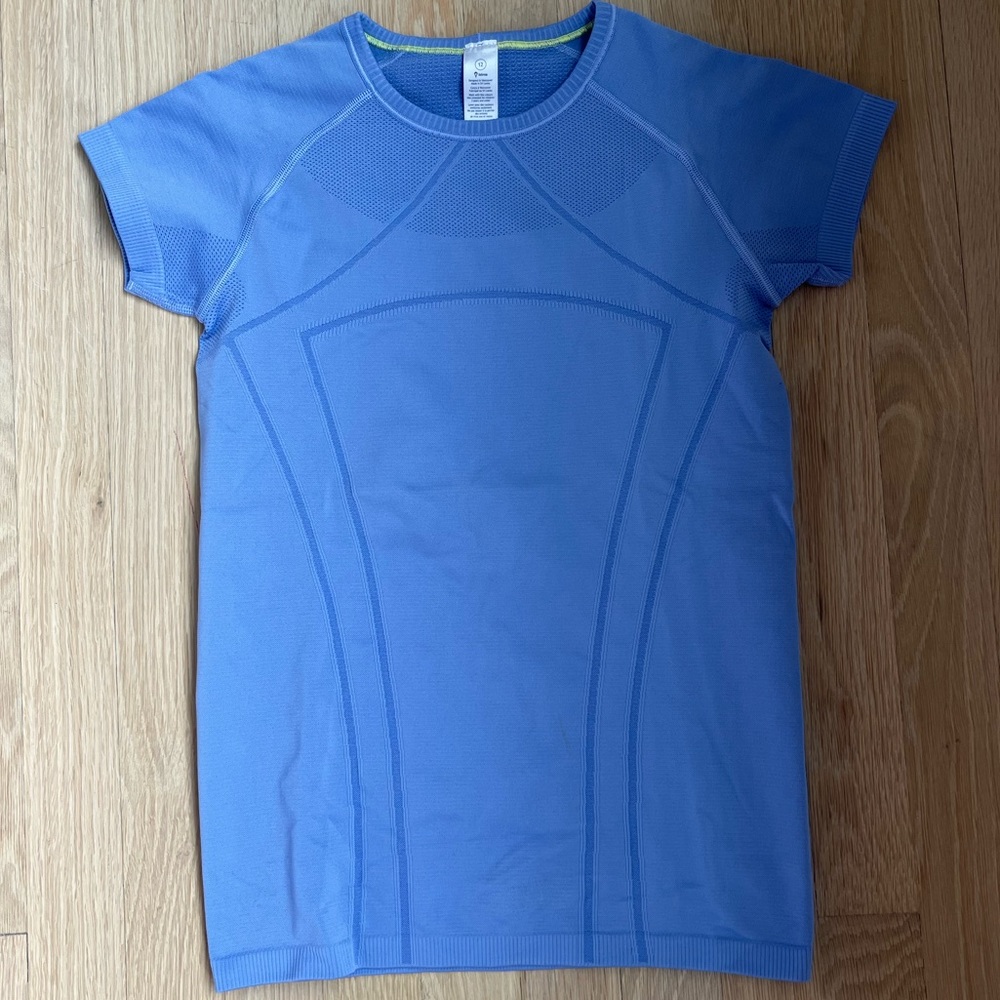 Ivivva girls size 12 neon blue top NEVER WORN